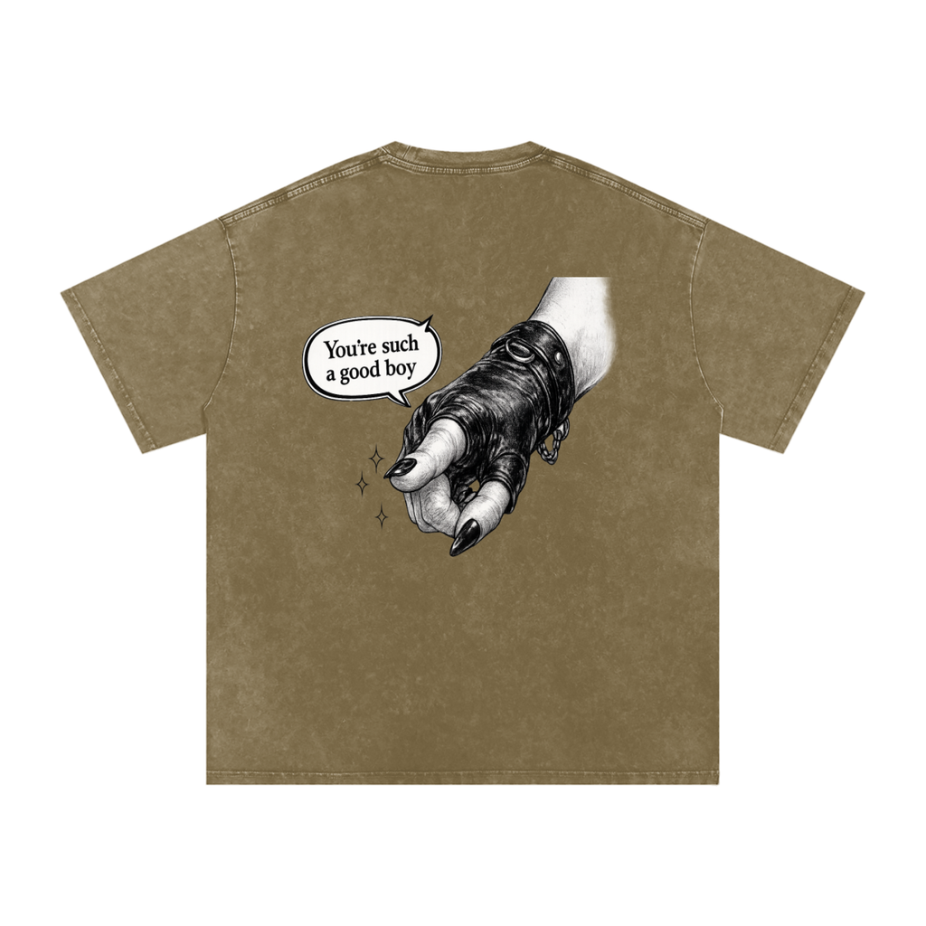 You’re such a Good Boy Snow Washed Oversized Cotton T-Shirt