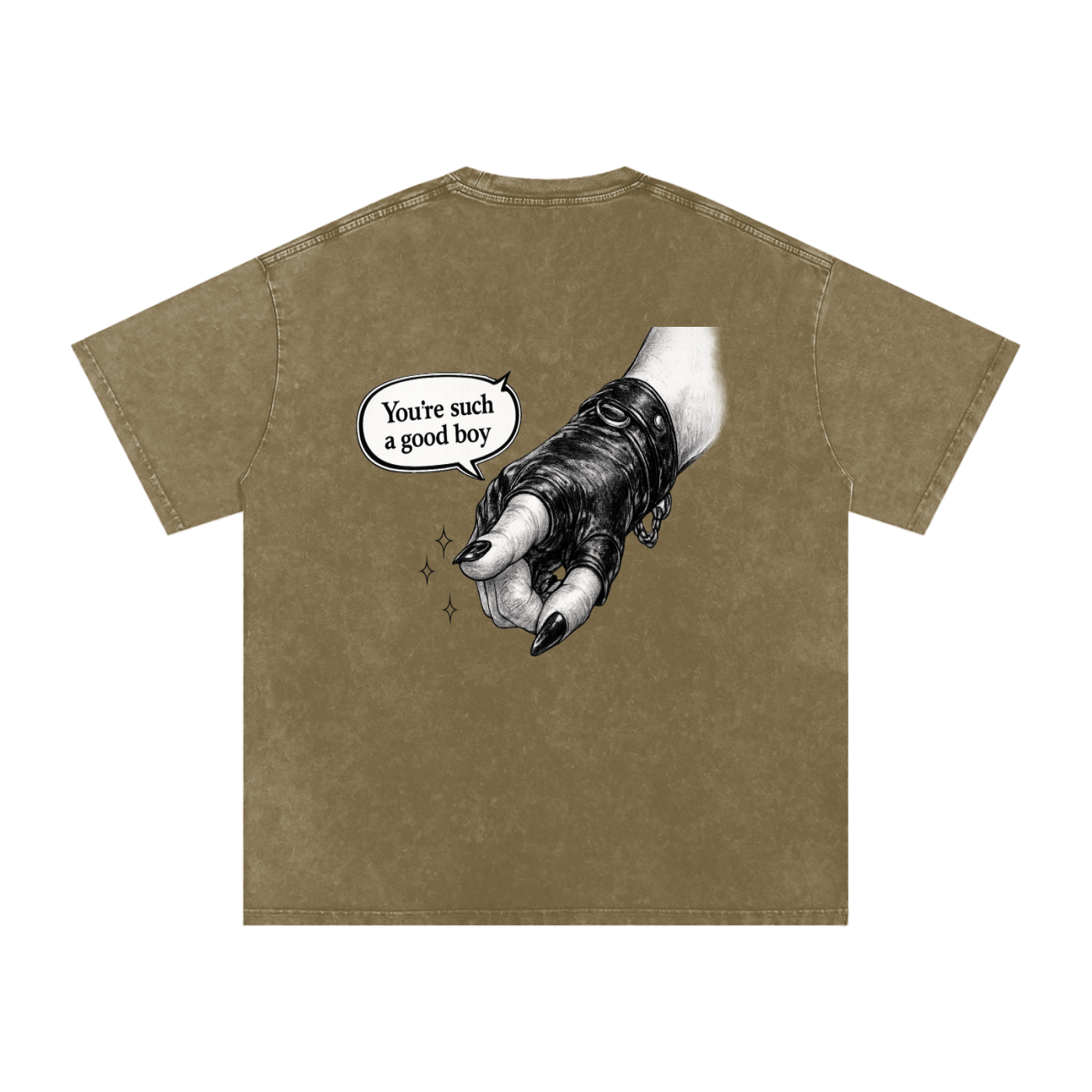 You’re such a Good Boy Snow Washed Oversized Cotton T-Shirt