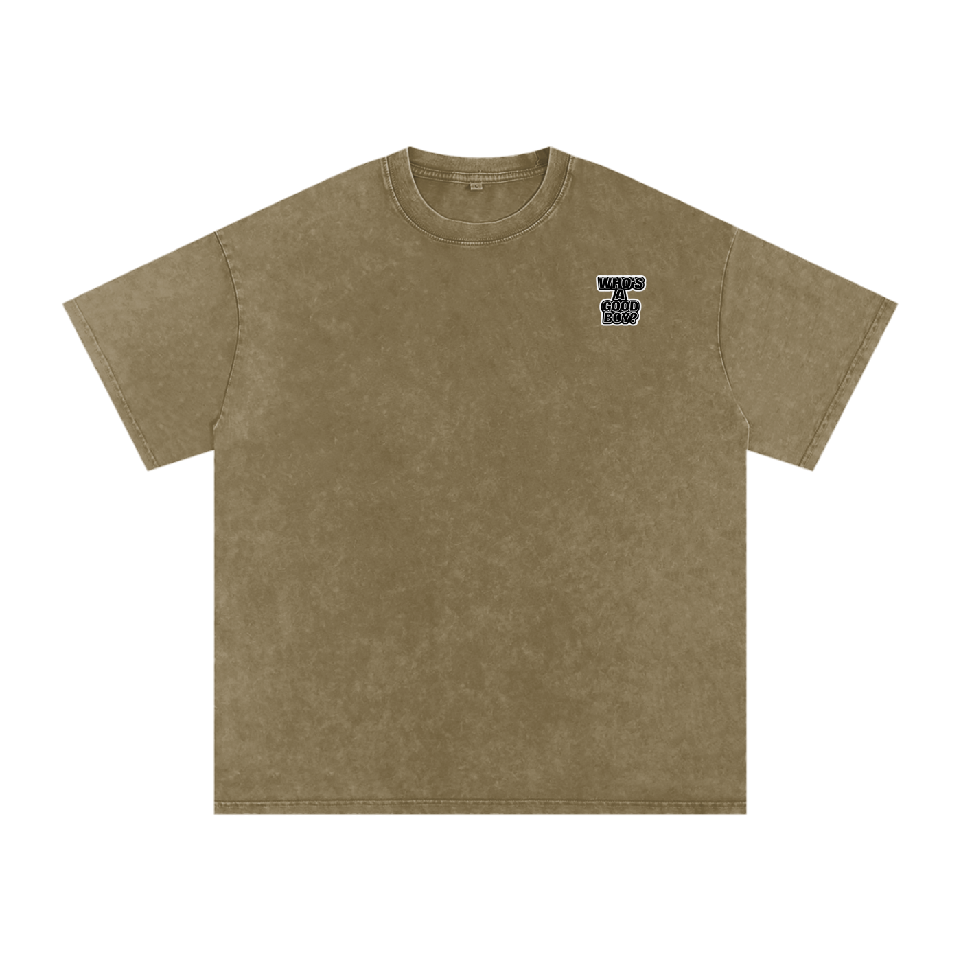 Never Basic Who’s a Good Boy Snow Washed Oversized Cotton T-Shirt