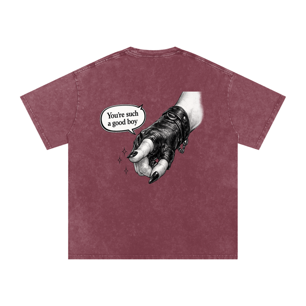 You’re such a Good Boy Snow Washed Oversized Cotton T-Shirt