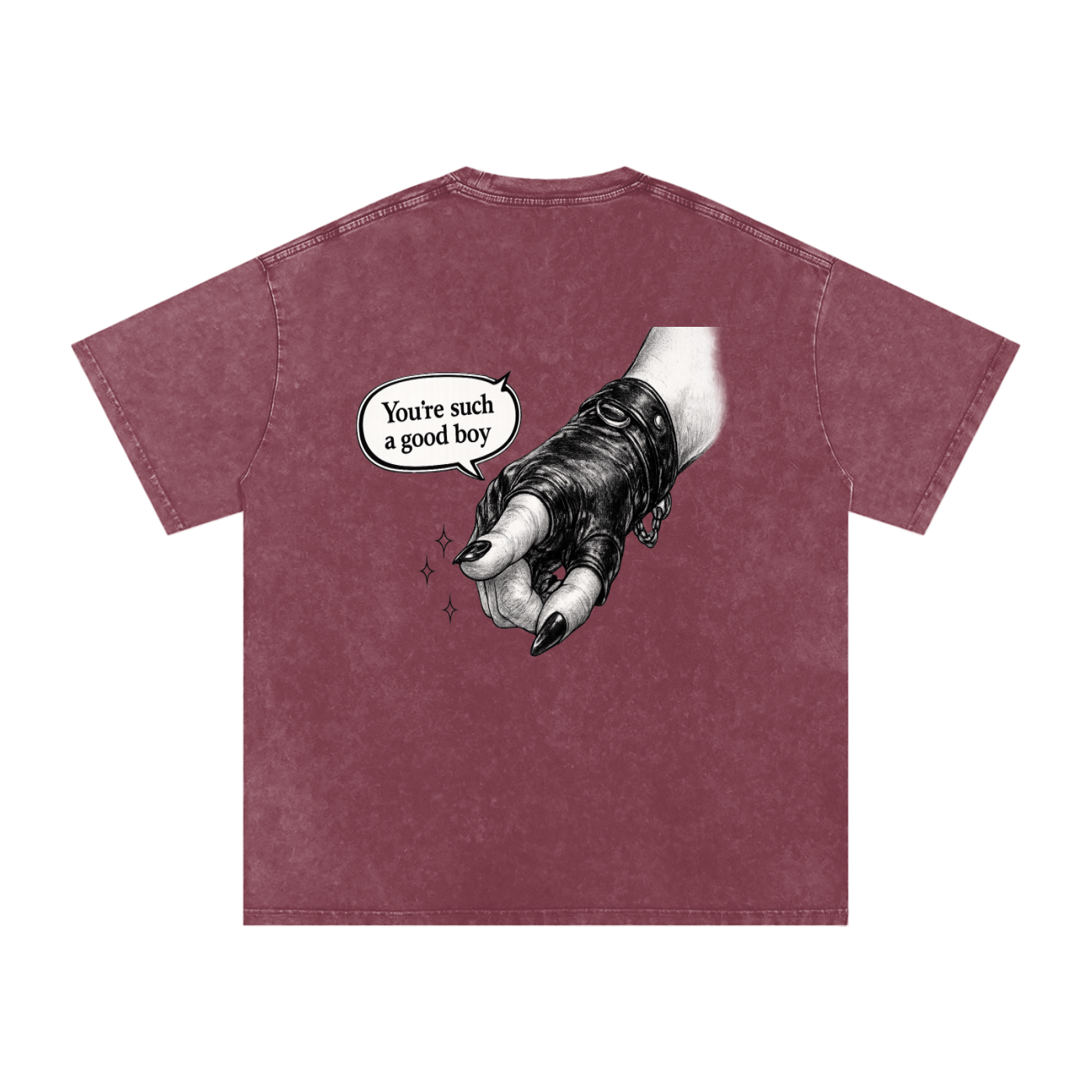 You’re such a Good Boy Snow Washed Oversized Cotton T-Shirt