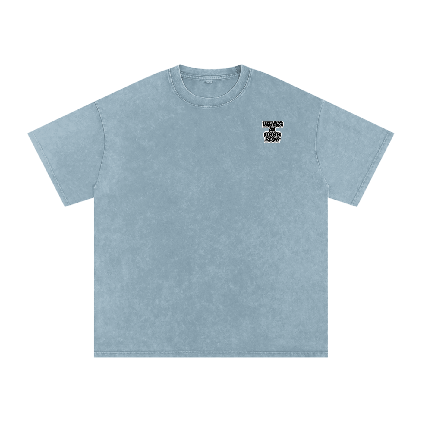 Never Basic Who’s a Good Boy Snow Washed Oversized Cotton T-Shirt