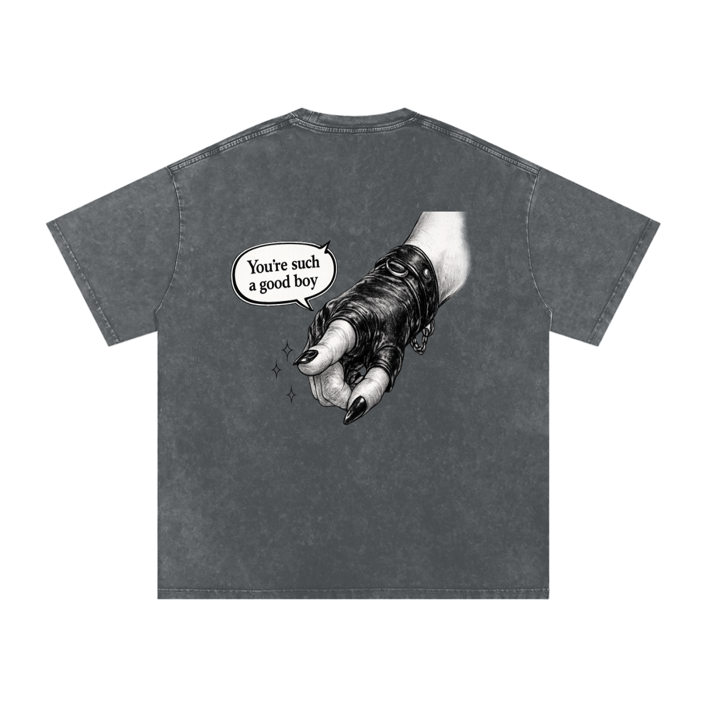 “You’re such a good boy” Snow Washed Oversized Cotton T-Shirt
