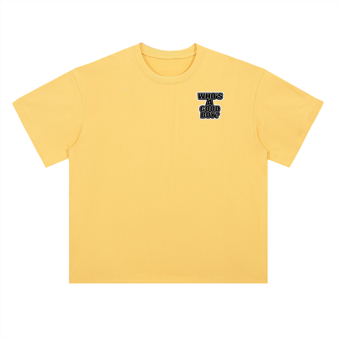 Here Boy! Heavyweight Drop Shoulder Cotton T-Shirt