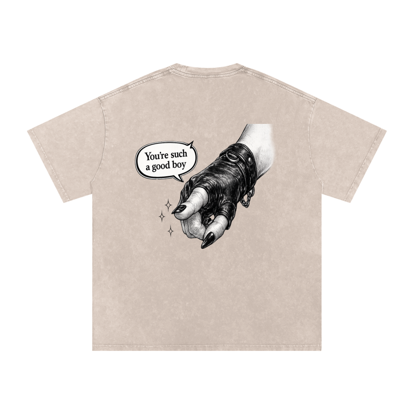 You’re such a Good Boy Snow Washed Oversized Cotton T-Shirt