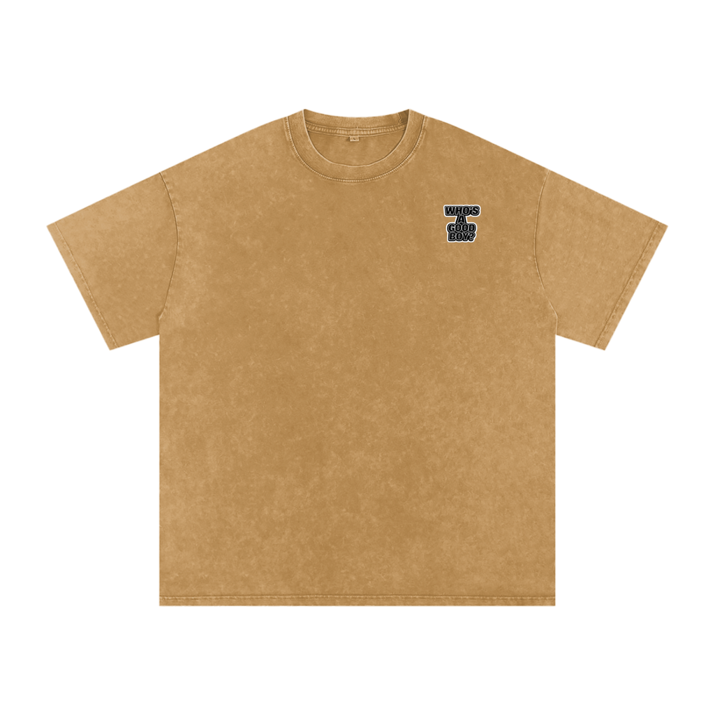 Never Basic Who’s a Good Boy Snow Washed Oversized Cotton T-Shirt