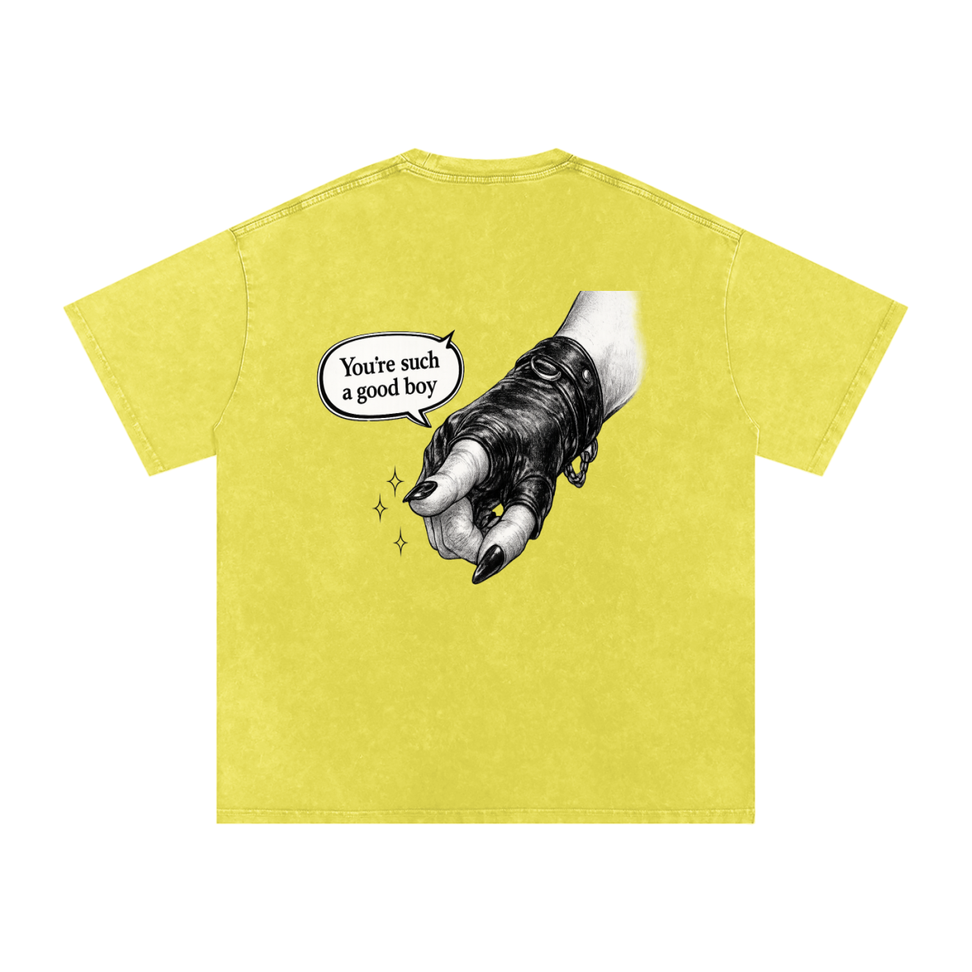 You’re such a Good Boy Snow Washed Oversized Cotton T-Shirt