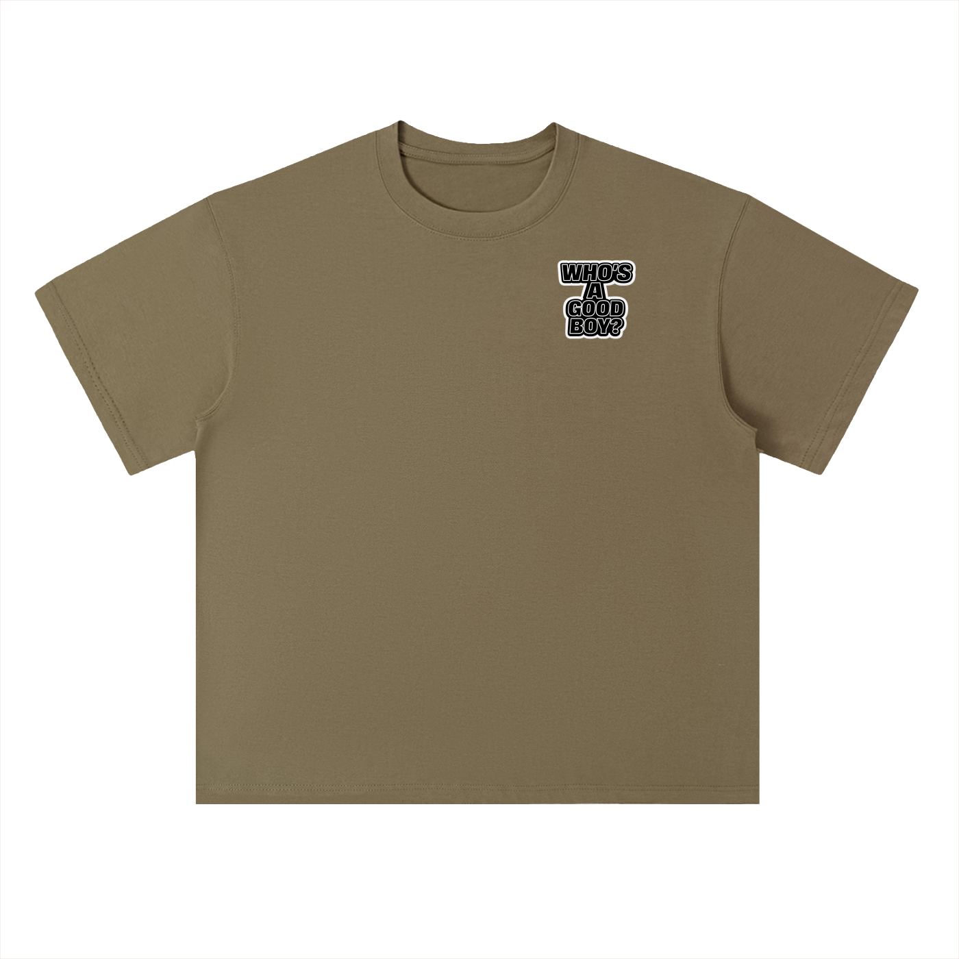 Here Boy! Heavyweight Drop Shoulder Cotton T-Shirt