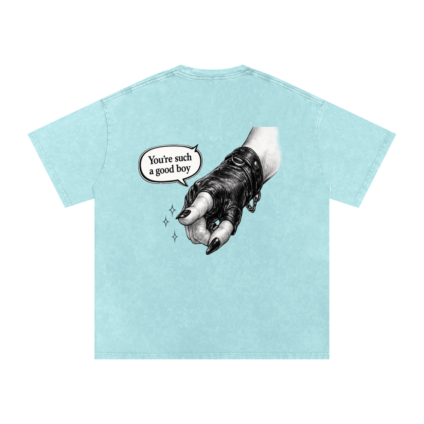 You’re such a Good Boy Snow Washed Oversized Cotton T-Shirt