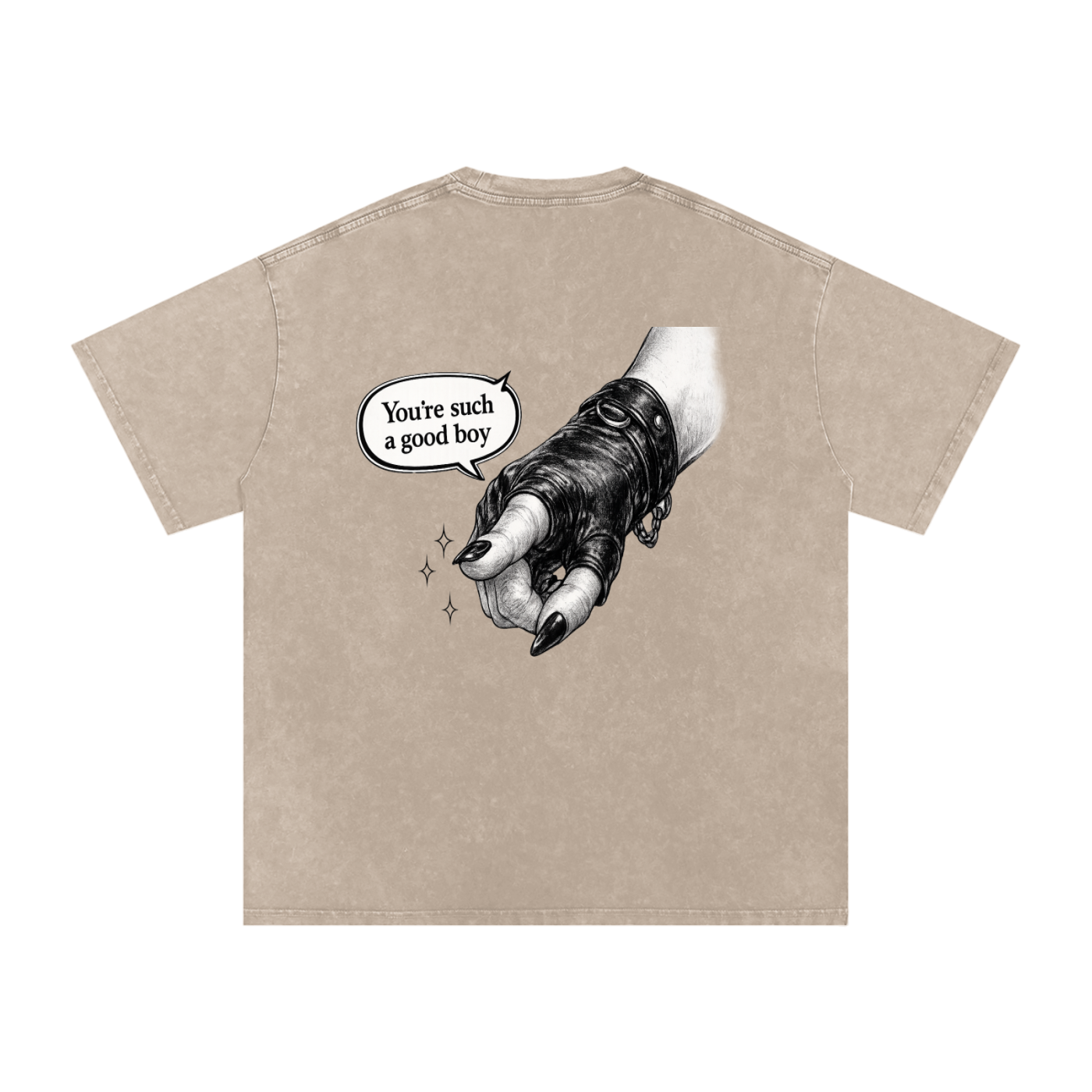 “You’re such a good boy” Snow Washed Oversized Cotton T-Shirt