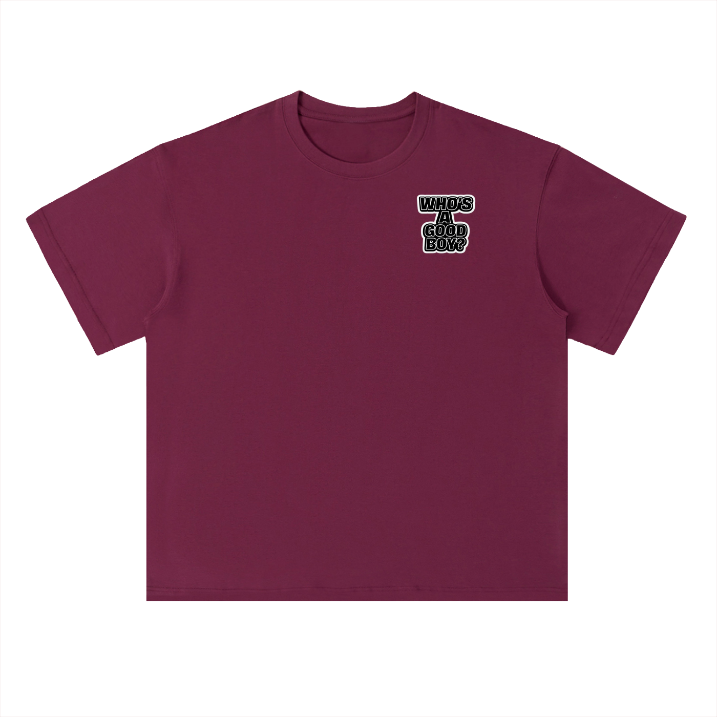 Here Boy! Heavyweight Drop Shoulder Cotton T-Shirt