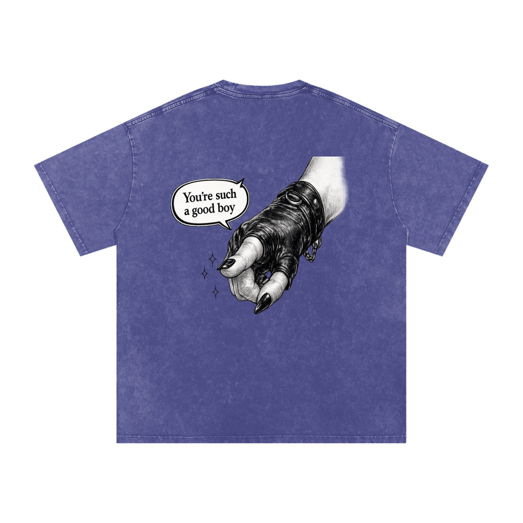 “You’re such a good boy” Snow Washed Oversized Cotton T-Shirt