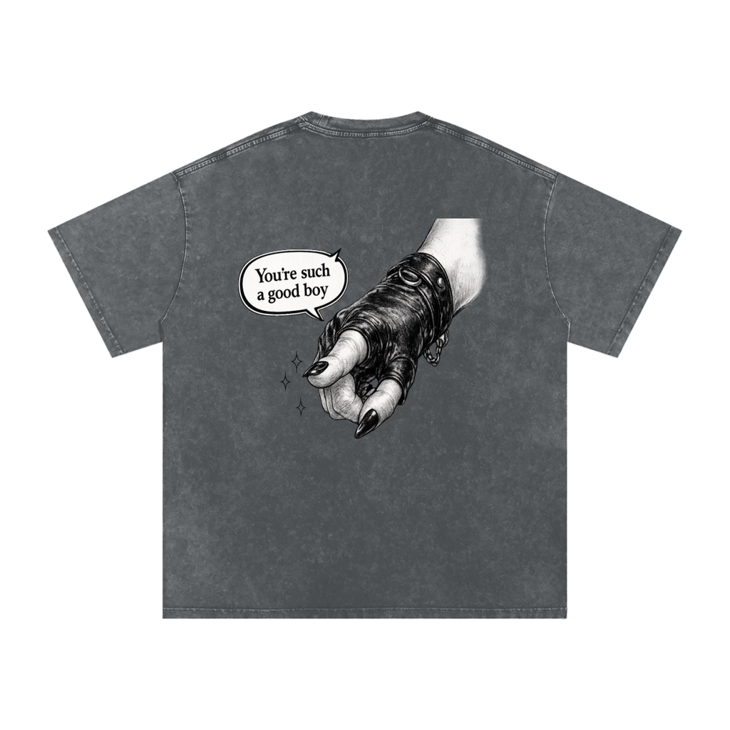 You’re such a Good Boy Snow Washed Oversized Cotton T-Shirt
