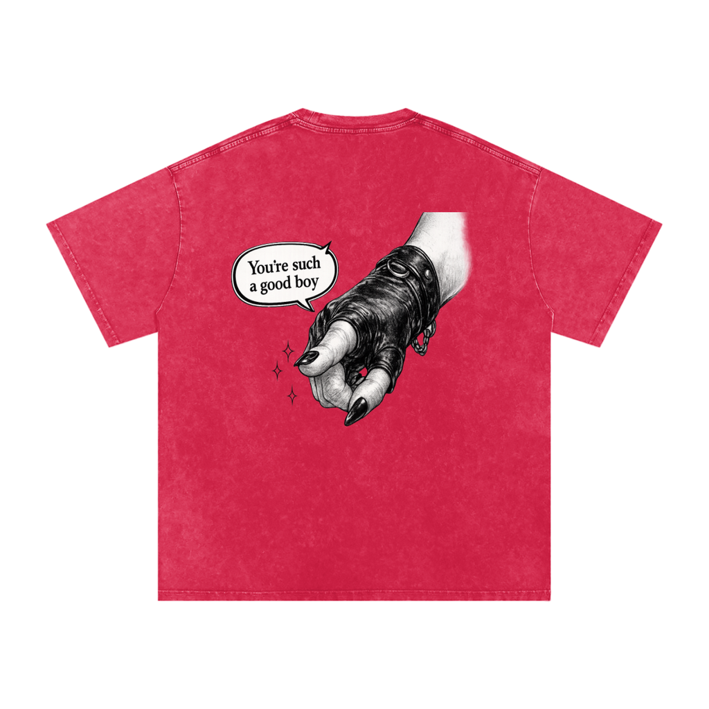 You’re such a Good Boy Snow Washed Oversized Cotton T-Shirt