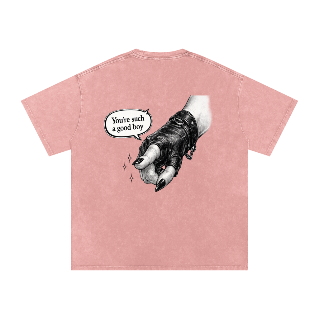You’re such a Good Boy Snow Washed Oversized Cotton T-Shirt