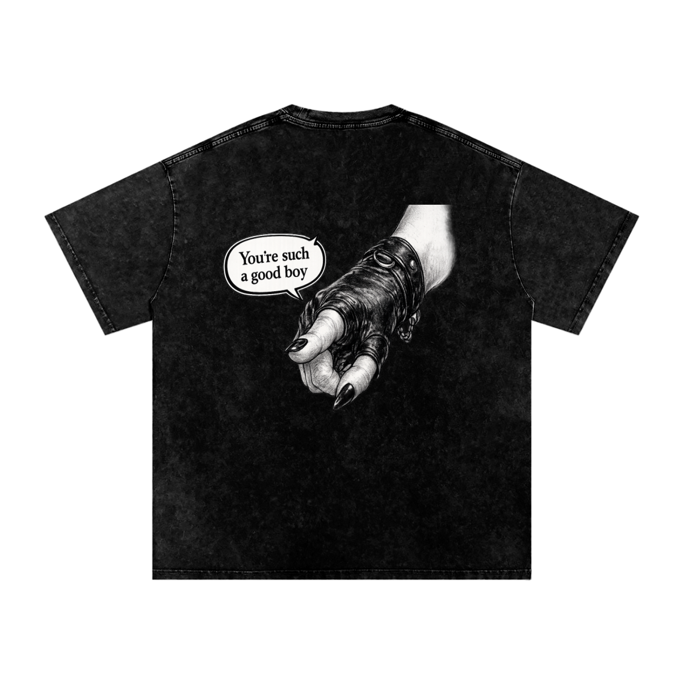 You’re such a Good Boy Snow Washed Oversized Cotton T-Shirt
