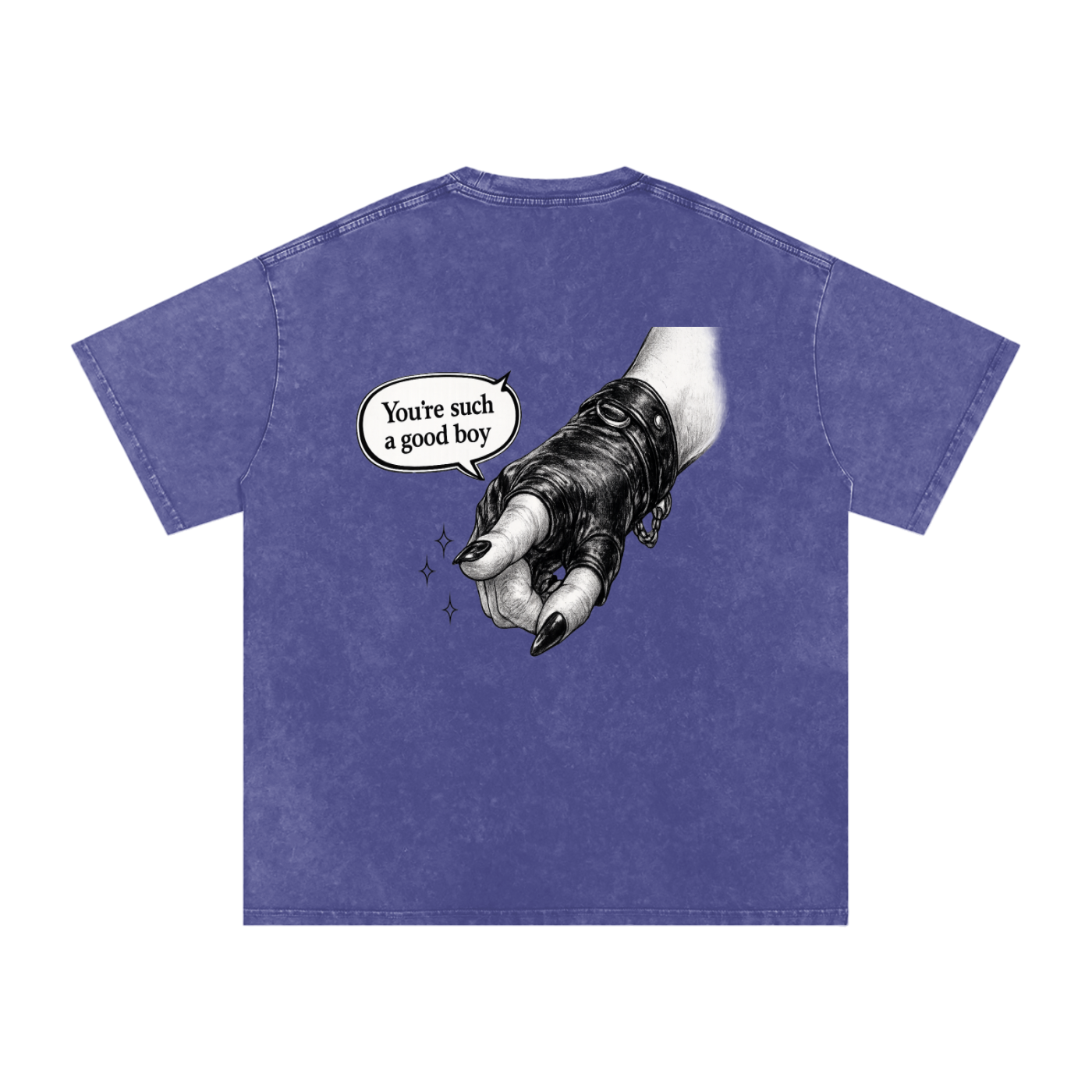 You’re such a Good Boy Snow Washed Oversized Cotton T-Shirt