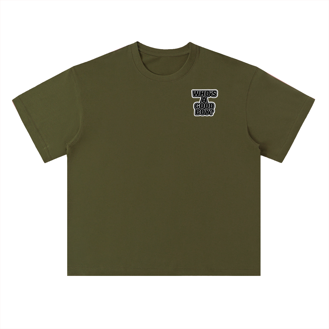 Here Boy! Heavyweight Drop Shoulder Cotton T-Shirt