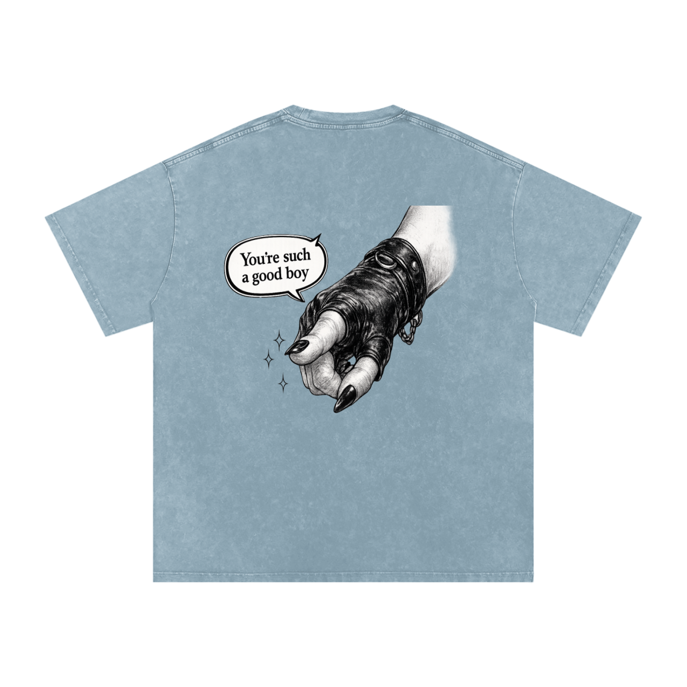 You’re such a Good Boy Snow Washed Oversized Cotton T-Shirt
