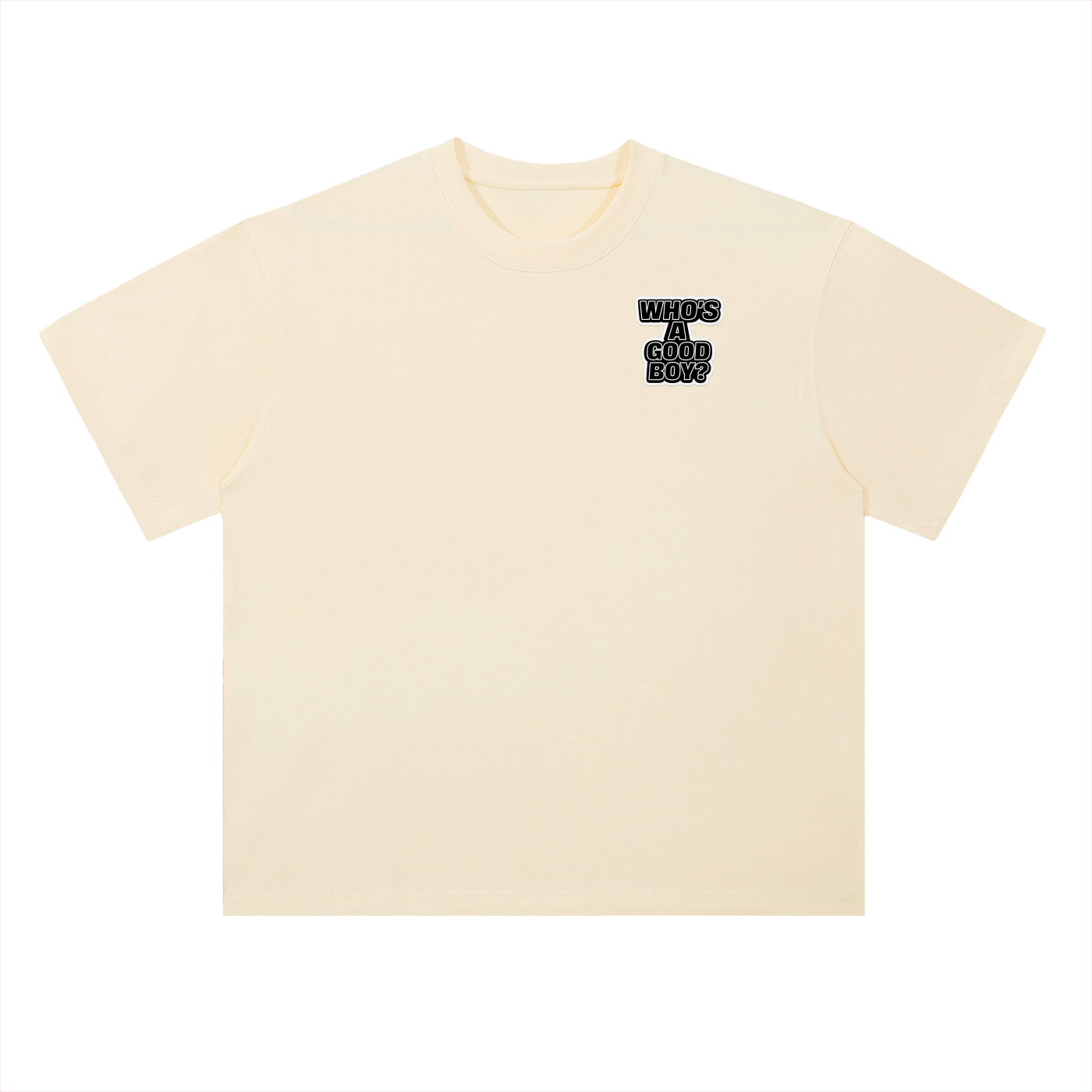 Here Boy! Heavyweight Drop Shoulder Cotton T-Shirt