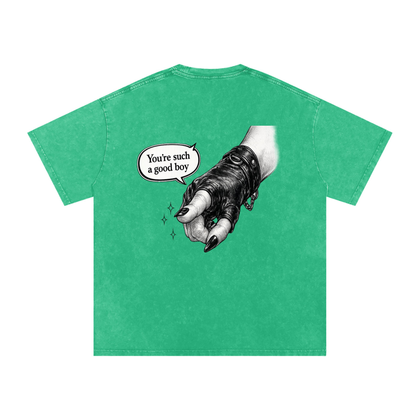 “You’re such a good boy” Snow Washed Oversized Cotton T-Shirt