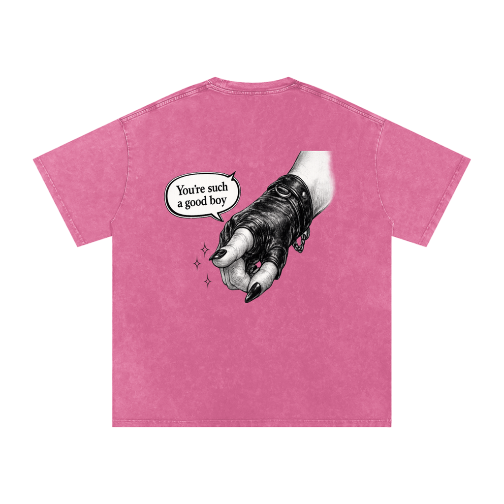 You’re such a Good Boy Snow Washed Oversized Cotton T-Shirt