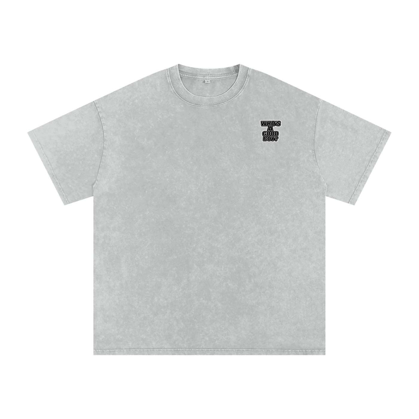 Never Basic Who’s a Good Boy Snow Washed Oversized Cotton T-Shirt