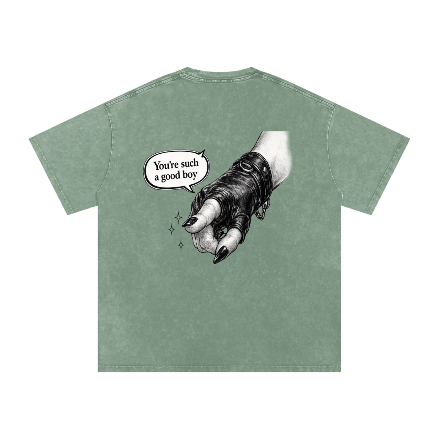 “You’re such a good boy” Snow Washed Oversized Cotton T-Shirt