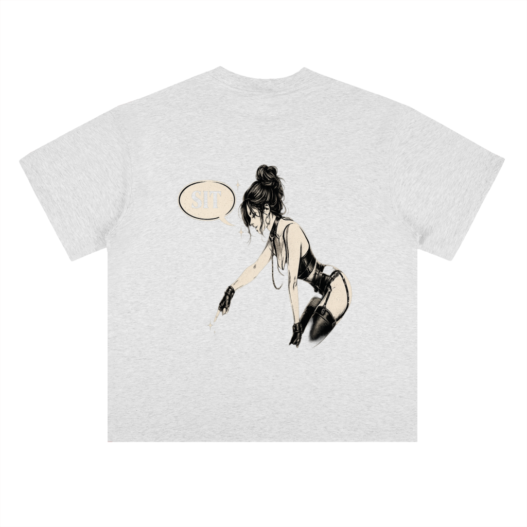 “SIT” Heavyweight Drop Shoulder Cotton T-Shirt