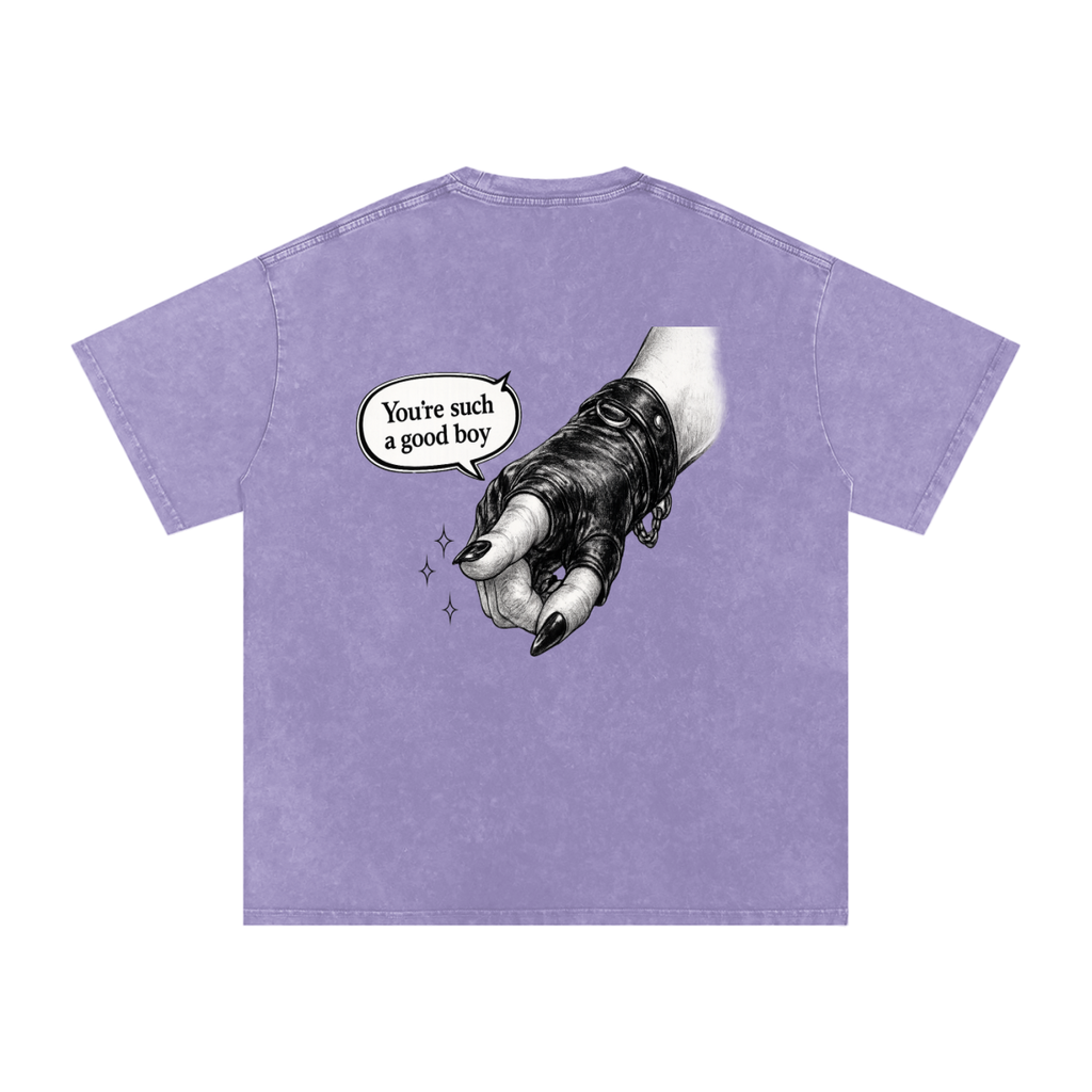 You’re such a Good Boy Snow Washed Oversized Cotton T-Shirt