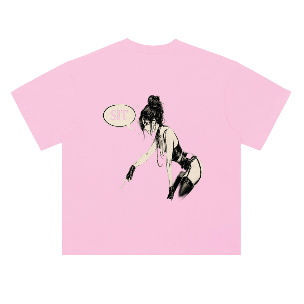 “SIT” Heavyweight Drop Shoulder Cotton T-Shirt